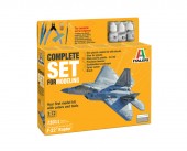 Italeri 72011 1:72 F-22 Raptor - Complete Set For Modeling - Starter kit