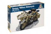 ITALERI 7403s 1:9 German Milit.Motorcycle with Sidecar