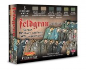 LIFECOLOR CS55 Feldgrau 1943-1945 German Military Uniforms 6 x 22 ml