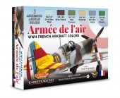 LIFECOLOR CS56 WWII French Aircraft Colors - Arme De L'Air 6 x 22 ml