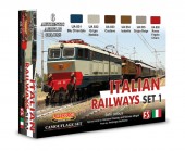 LIFECOLOR XS13 Italian Railways Set # 1 6 x 22 ml