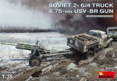MiniArt 35272 Soviet 2 t 6x4 Truck with 76 mm USV-BR Gun 1:35