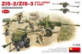 MiniArt 35369 ZIS-2/ZIS-3 With LIMBER & CREW. 2 IN 1 1:35
