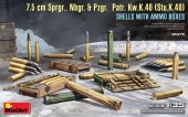 MiniArt 35375 7.5 cm Sprgr. Nbgr. & Pzgr. Patr. Kw.K.40 (Stu.K.40) Shells with Ammo Boxes 1:35