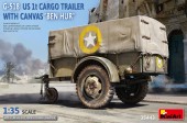 MiniArt 35443 G-518 US 1t Cargo Trailer Ben Hur w/Canvas 1:35