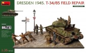 MiniArt 36064 Dresden 1945. T-34/85 Field Repair. Big Set 1:35