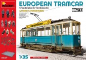 MiniArt 38009 European Tramcar with Crew & Passengers 1:35