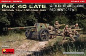 MiniArt 53013 German 7.5cm PaK 40 Late w/Elite Artillerie Regiment Crew. Special Edition 1:35