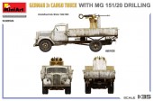 MiniArt 53055 German 3t Cargo Truck with MG 151/20 Drilling 1:35
