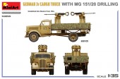 MiniArt 53055 German 3t Cargo Truck with MG 151/20 Drilling 1:35