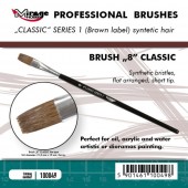 Mirage Hobby 100049 MIRAGE BRUSH FLAT HIGH QUALITY CLASSIC SERIES 1 size 8 