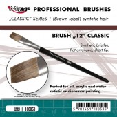 Mirage Hobby 100053 MIRAGE BRUSH FLAT HIGH QUALITY CLASSIC SERIES 1 size 12 