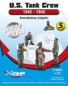 Mirage Hobby 172001 U.S.Tank Crew 1942-45 (5 Figures/White Metal) 1:72