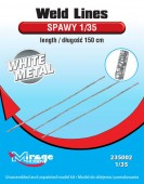 Mirage Hobby 235002 Weld Lines sc.1/35 Length:150cm White Metal 1:35