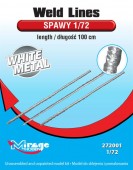 Mirage Hobby 272001 Weld Lines sc.1/72 length:100cm White Metal 1:72