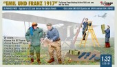 Mirage Hobby 320001 WWI German FA(A) Units Crew 'Emil und Franz 1917' w/Equipment 1:32