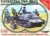 Mirage Hobby 35515 Tankette TKS/MG 15 with transport trolley 1:35