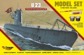 Mirage Hobby 840066 U23 German Submarine WWII TypeIIB Model Model Set 1:400