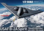 Modelcollect UA72214 USAF B-2A Spirit Stealth Bomber with AGM-158 missile 1:72