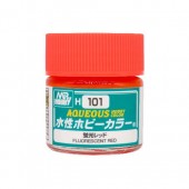 Mr. Hobby H-101 Aqueous Hobby Colors (10 ml) Fluorescent - Red