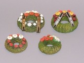 Plus model 379 Funeral wreaths with ribbons 1:35