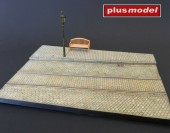 Plus model 618 Display base - Cobblestone street wit tram tracks 1:35
