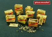 Plus model AL4083 US ammunition boxes with cartons of charges 1:48