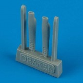 Quickboost QB48 188 J-35 Draken air scoops for Hasegawa for 1:48