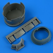 Quickboost QB49 194 F6F-3 Hellcat early cowling and cooling flaps (closed) for Eduard 1:48