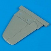 Quickboost QB72 131 Junkers Ju 88G correct tail fin for Zvezda for 1:72