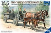 Riich Models RV35012 WWII German IF-5 Horse Drawn MG Wagon with Zwillingslafette 1:35