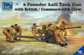 Riich Models RV35044 6 Pounder Anti Tank Gun with British Commonwealth Crew 1:35