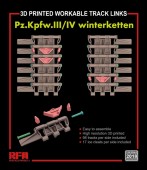 Rye Field Model 2018 Workable track links for Pz.III/IV winterketten (3D printed ) 1:35