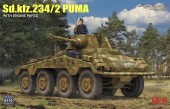 Rye Field Model 5110 Sd.kfz 234/2 Puma w/ Engine Parts 1:35