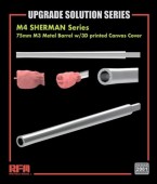 Rye Field Model RFM2081 M4 Sherman Series 75 mm M3 Metal Barrel w/ 3D Printed Canvas Cover 1:35