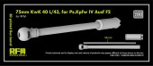 Rye Field Model RFM2093 75 mm KwK 40 L/43 for Pz.Kpfw IV Ausf F2 3D Printed Gun Barrel 1:35