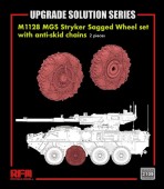 Rye Field Model RFM2109 M1128 MGS Stryker Sagged Wheel Set with Anti-Skid Chains (2 pcs) 1:35
