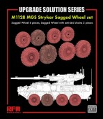 Rye Field Model RFM2111 M1128 MGS Stryker Sagged Wheel Set (6 pcs) + with Anti-Skid Chains (2 pcs) 1:35