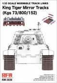 Rye Field Model RFM3026 King Tiger Workable Mirror Tracks 1:35