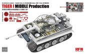 Rye Field Model RFM5152 Tiger I Mid Production 2 in 1 w/ Clear Parts & Full Interior & Workable Tracks 1:35