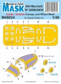 Special Hobby 100-M48024 SIAI-Marchetti SF-260M/AM/W INSIDE/OUTSIDE MASK 1:48