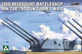 Takom 5015 USS MISSOURI BATTLESHIP  MK.7 16''/50 GUN TURRET No.1 1:72