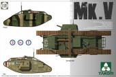 Takom TAK2034 WWI Heavy Battle Tank MarkV 3 in 1 1:35