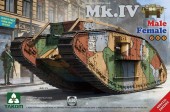 Takom TAK2076 WWI Heavy Battle Tank Mk.IV 2 in 1 1:35