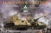 Takom TAK2105 Flakpanzer Panther Coelian with 37mm Flakzwilling 341&20mm Flakvierling 2in1 1:35