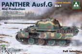 Takom TAK2120 WWII German medium Tank Panther Ausf.G Mid production w/Steel Wheels 2in1 1:35