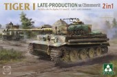 Takom TAK2199 Tiger I Late-Production w/Zimmerit Sd.Kfz.181 Pz.Kpfw.VI Ausf.E (Late/Late Command) 2 in 1 1:35