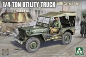 Takom TAK2214 1/4 Ton Utility Truck w/ Canvas Top 1:35