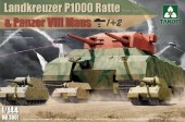 Takom TAK3001 Landkreuzer P1000 Ratte(Proto Type)&Panzer Maus 1:144