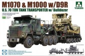 Takom TAK5002 U.S. M1070&M1000 w/D9R 70 Ton Tank Transporter w/Bulldozer 1:72
